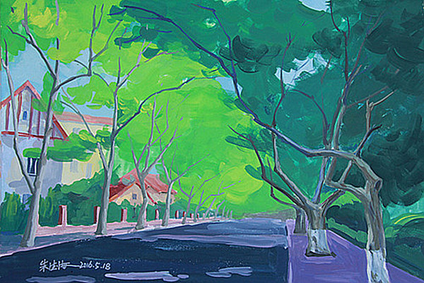 16年《大学路的早晨》纸面粉彩52x76cm.jpg