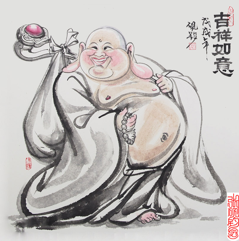 著名画家张砚钧先生的水墨漫画鉴赏