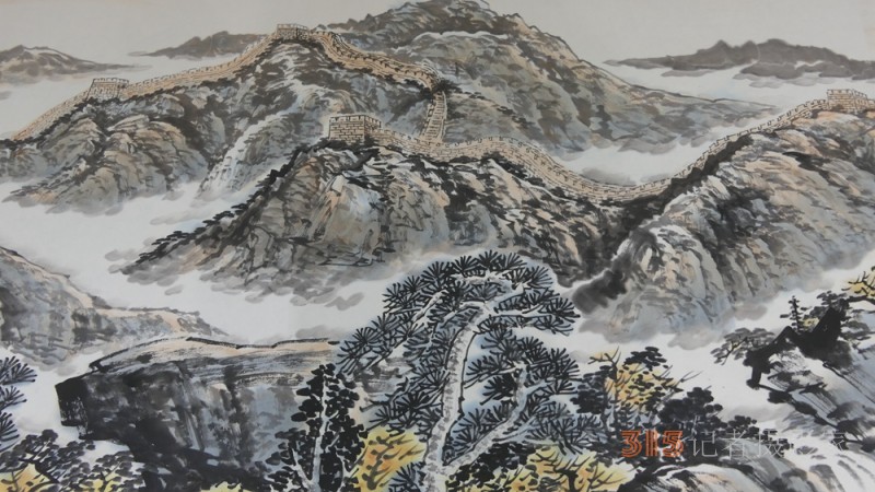 画中游长城  长城一墨6年杰作800米长城画卷再现京城